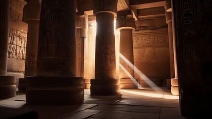 ancient Egyptian style room interior