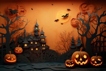 Halloween elements background wallpaper webpage design template