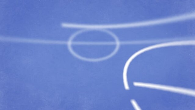 Basketball court blueprint animation.