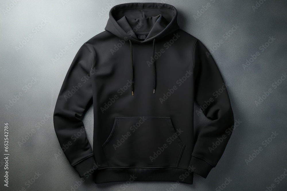 Wall mural Solid color hoodie mockup for design. Blank with space for text or print, copy space