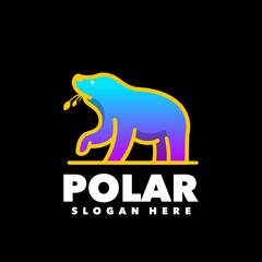 polar bear colorful logo