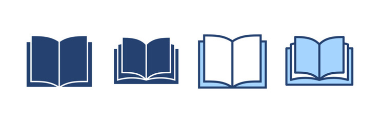 Book icon vector. open book sign and symbol. ebook icon