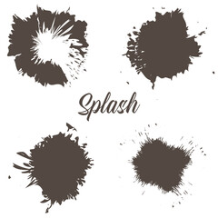 grunge splash abstract explosion vector elements for illustration packaged in bundle set