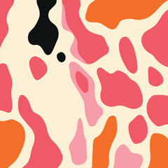 A pink and orange leopard print wallpaper