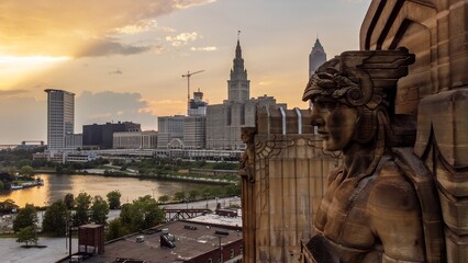 Momument statues in Cleveland, Ohio - obrazy, fototapety, plakaty