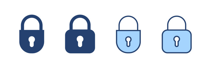 Lock icon vector. Padlock sign and symbol. Encryption icon. Security symbol