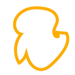 Mustard yellow abstract shapes vector 