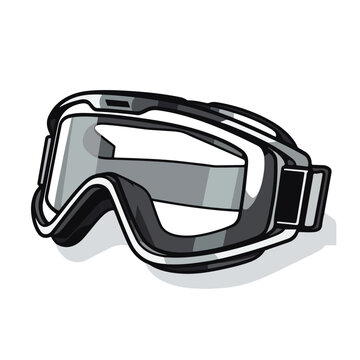 ski goggles black and white clip art preview
