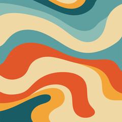 A yellow and orange swirly design on a beige background