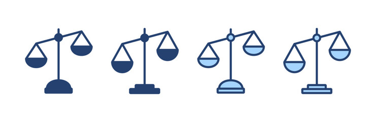 Scales icon vector. Law scale icon. Justice sign and symbol