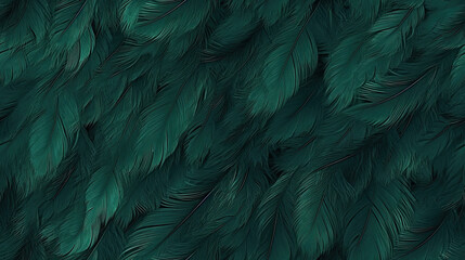 Beautiful dark green viridian vintage color trends feather texture background