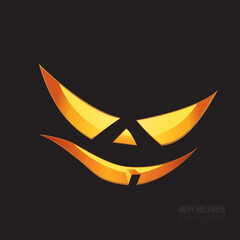 Happy halloween. Pumpkin face. Vector illustration