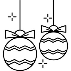 Christmas Ball Line Icon