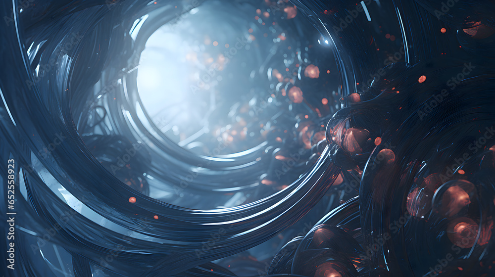 Sticker abstract circular science ficiton background