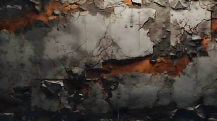 Cracked Cement Texture Background - obrazy, fototapety, plakaty