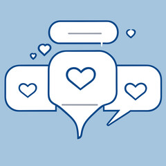 heart and speech bubble