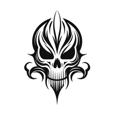 Abstract vector illustration of skull.