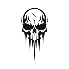 Abstract vector illustration of skull.