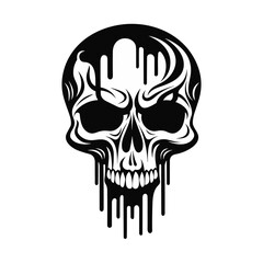 Abstract vector illustration of skull.