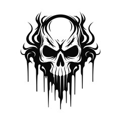 Abstract vector illustration of skull.
