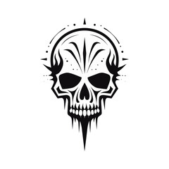 Abstract vector illustration of skull.
