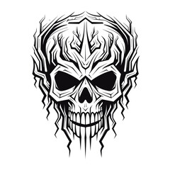 Abstract vector illustration of skull.