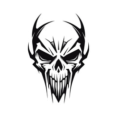 Abstract vector illustration of skull.