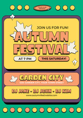 Retro Autumn Festival Flyer Template