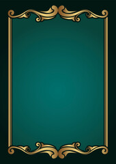 classic gold frame, vector design