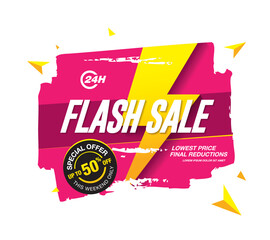 Flash sale banner template design