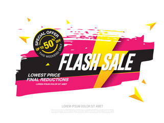 Flash sale banner template design