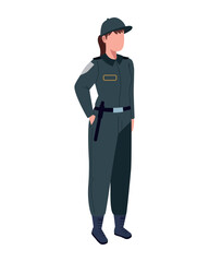 police standing character