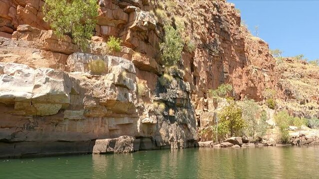 Traveling down river in Chamberlain Gorge Western Australia