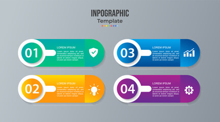 Infographics design vector and marketing icons. Business concept with 4 options, steps or processes