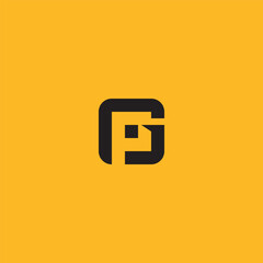 GP or PG monogram logo with black color