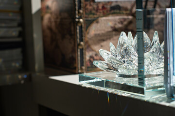 Cristal decoration copy space, spiritual theme backgrounds