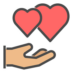 giving love icon illustration