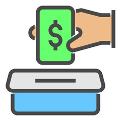 fundraising icon illustration