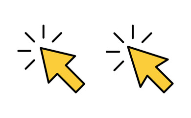 Click icon set for web and mobile app. pointer arrow sign and symbol. cursor icon