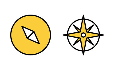 Compass icon set for web and mobile app. arrow compass icon sign and symbol