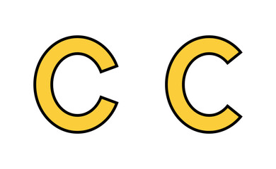 Copyright icon set for web and mobile app. copyright sign and symbol