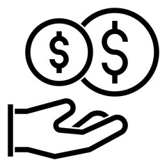 giving money icon illustration