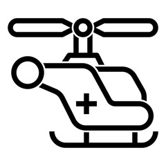 helicopter icon illustration