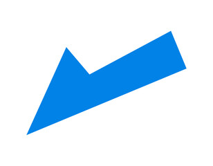 青い下向きの矢印のアイコン