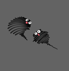 可愛い吹き出しオバケ