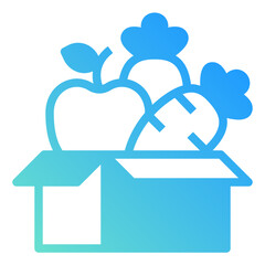 fruit and vegetable icon illustration