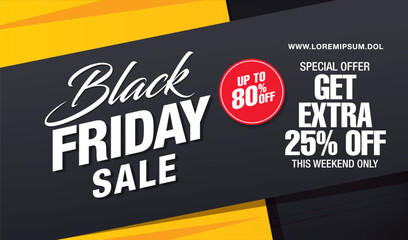 Black friday sale banner layout design