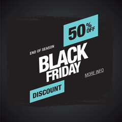 Black friday sale banner layout design