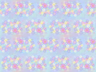 花のシームレスパターン　A-9