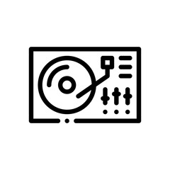 turntable line icon